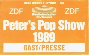 Ticket Peter's Pop Show 1989 in Dortmund