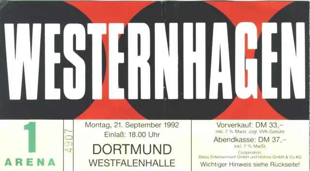 Ticket Marius Müller-Westernhagen in Dortmund