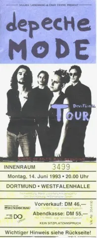Depeche Mode in Dortmund 1993