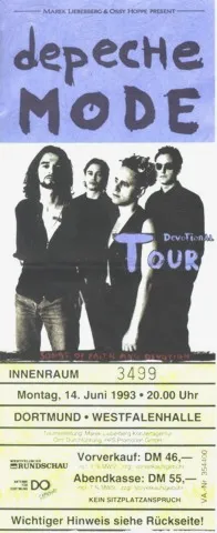 Depeche Mode in Dortmund 1993