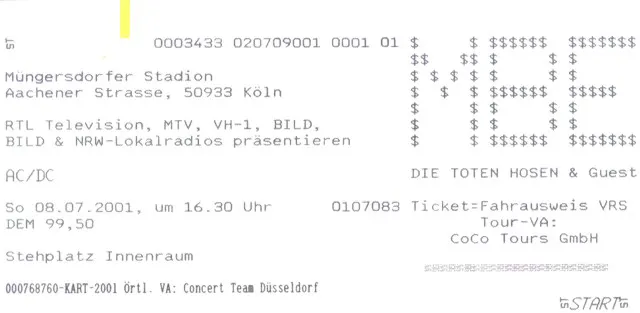 Ticket AC/DC im Müngersdorfer Stadion Köln