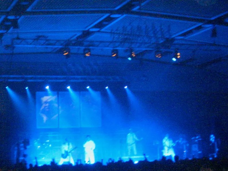 Oomph! auf der Bühne der Westfalenhalle 2 Dortmund