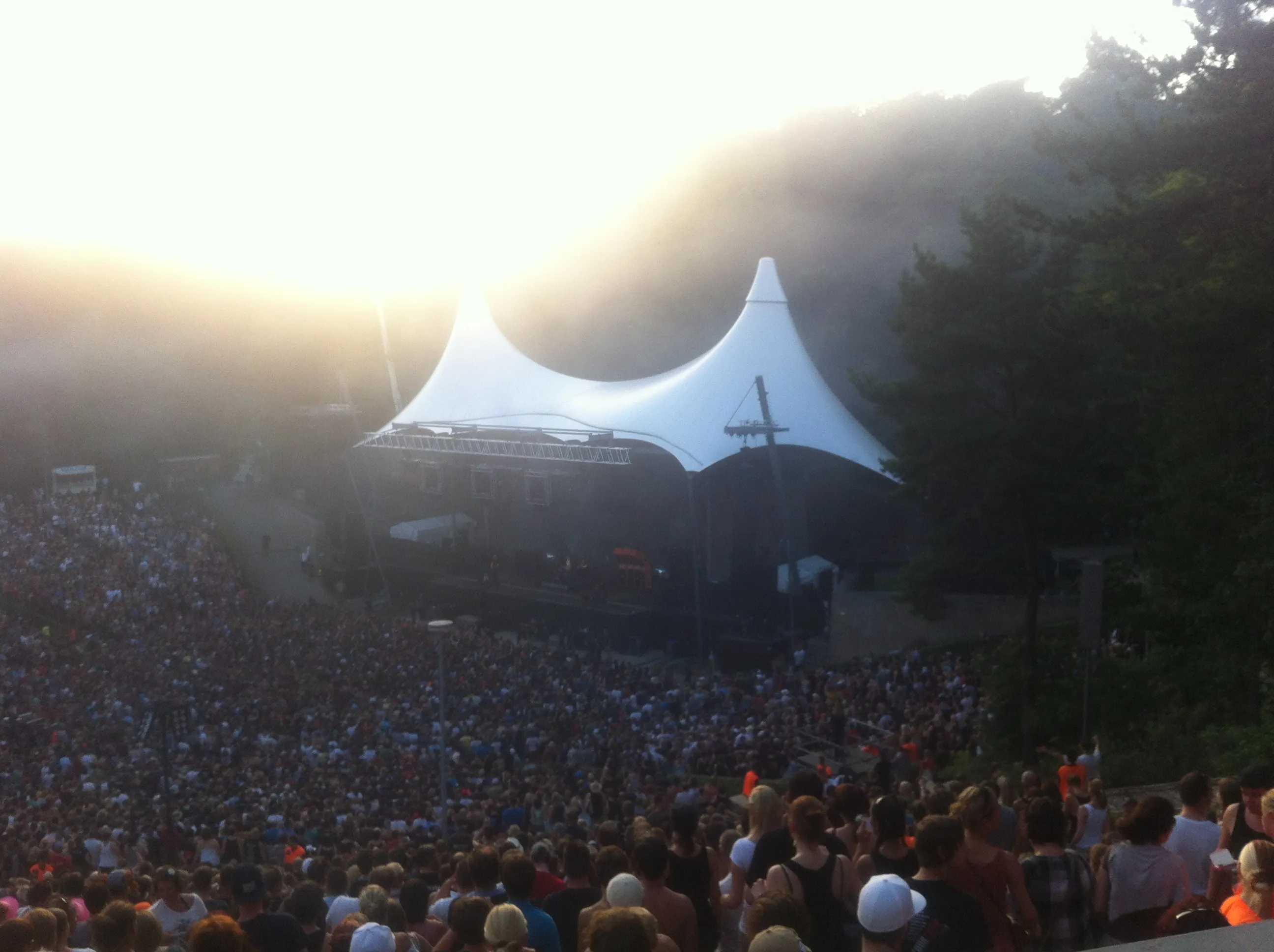 Bühne der Waldbühne Berlin beim Konzert von die ärzte