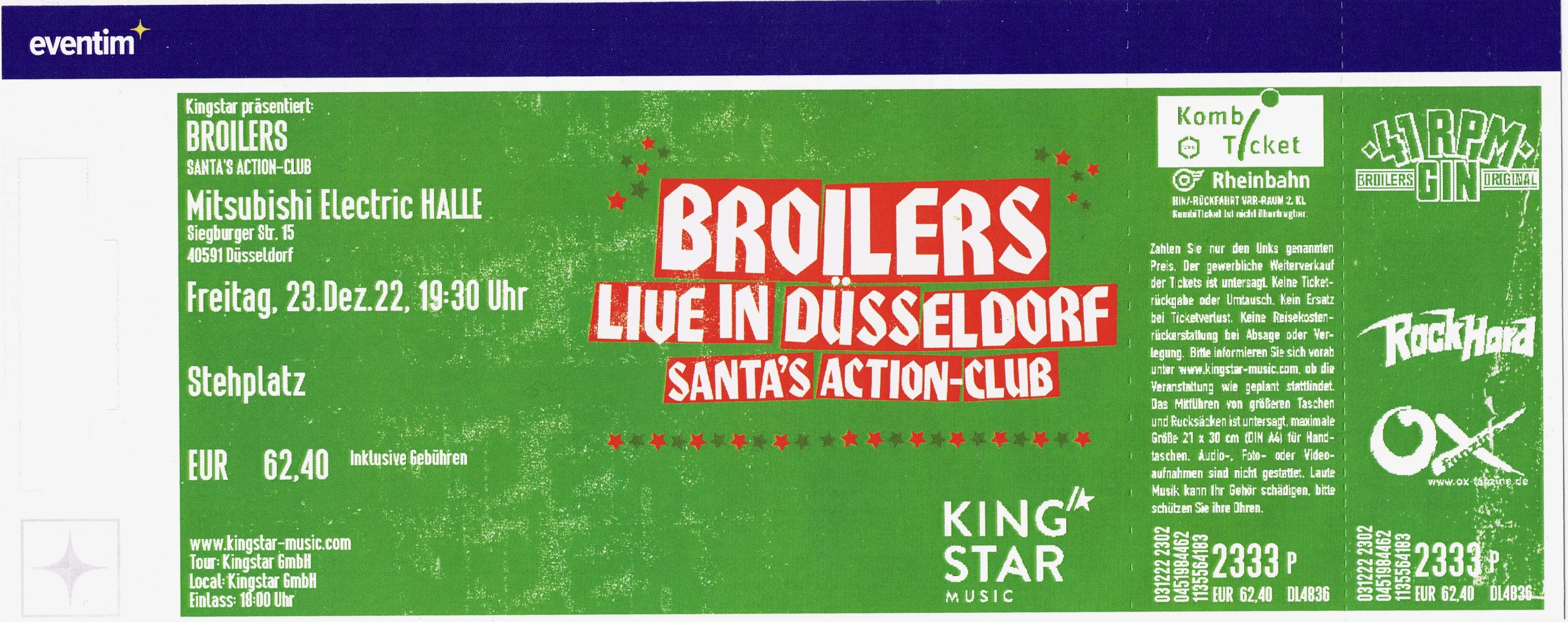 Ticket Vorderseite