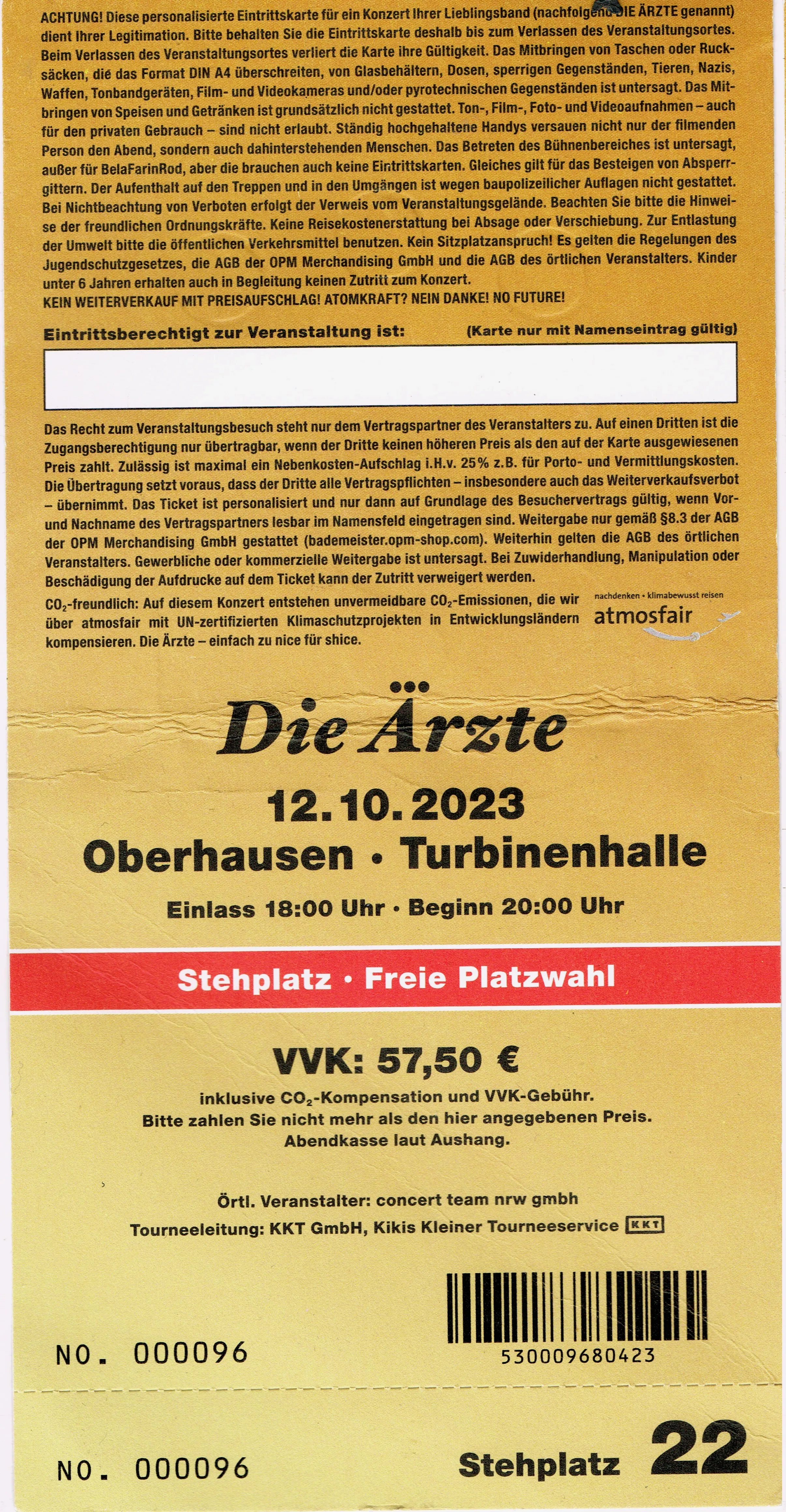 Ticket Rückseite