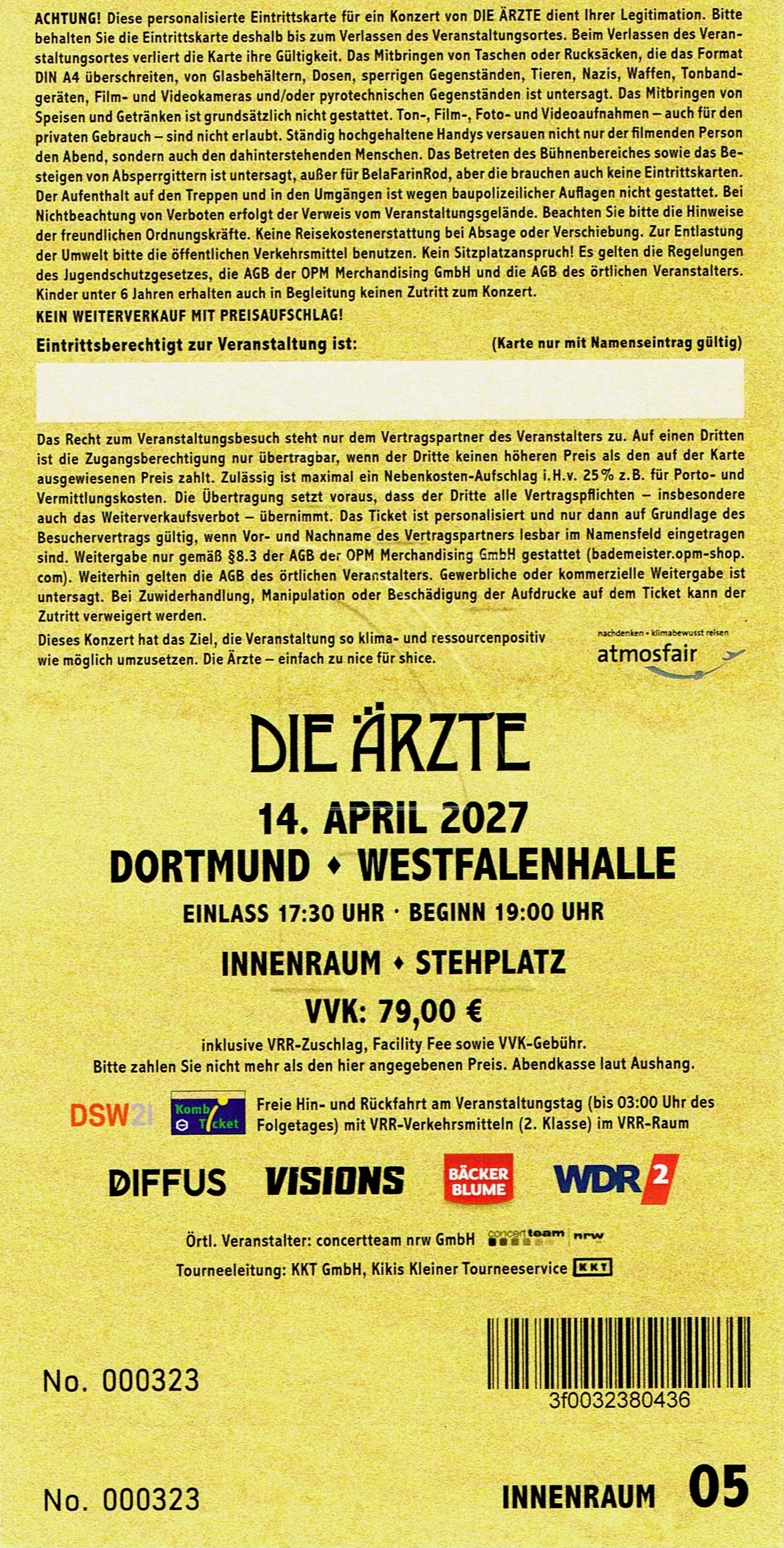 Ticket die ärzte in Dortmund am 14.04.2027